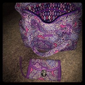 Over sized bag with matching wallet